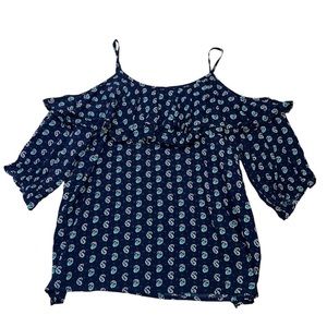 Your Story Blue Paisley Printed  Top